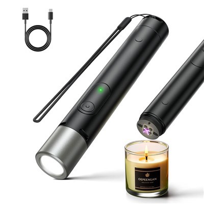 Flashlight Aloi Alwminiwm Gradd Awyrofod gyda gwialen Goroesi Arc Ysgafnach